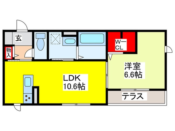 エクレール東太子の物件間取画像